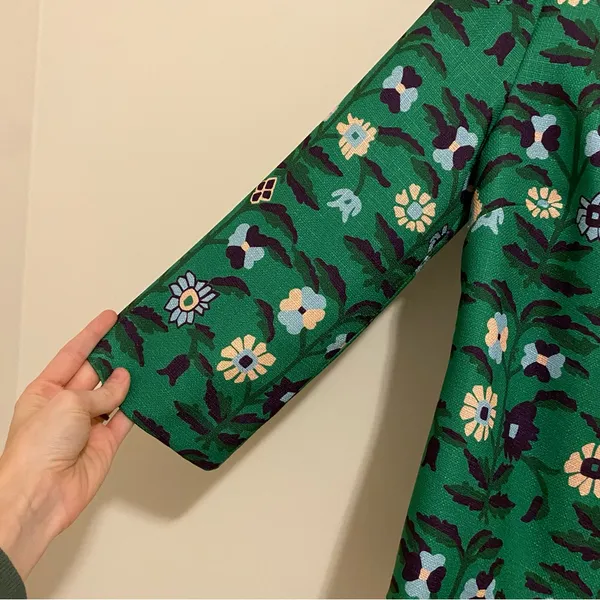 CK Bradley Green Floral Bolero Blazer size Small - Image 3