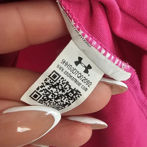 Under Armour Loose Heatgear Magenta High Neck Athletic Sports Top Size SM - Image 4