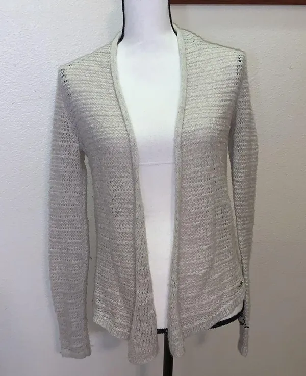 Abercrombie & Fitch light tan cardigan sweater - Image 2