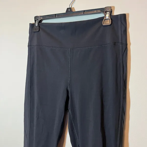 Lululemon‎ Black Squad Goals High Rise Cropped Leggings Training Yoga 10 - Image 2