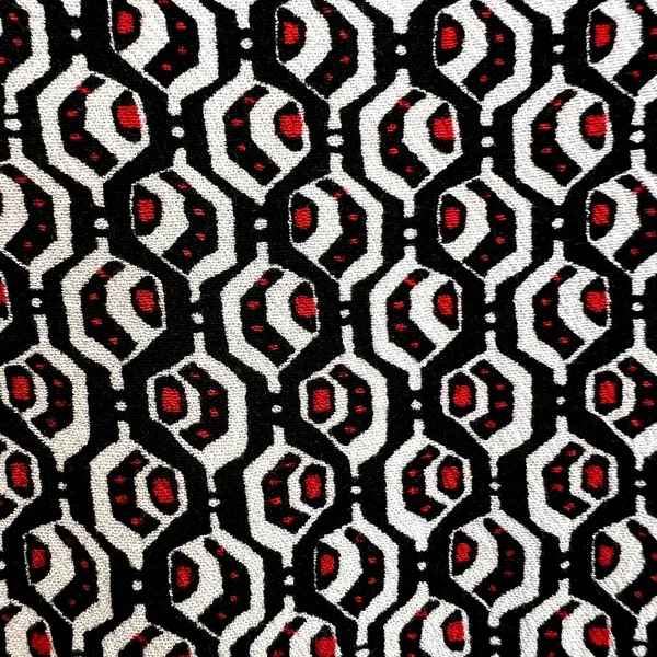 Free People Ruffle Mini Skirt Geometric Tile Print Black White Red Size 0 Womens - Image 6