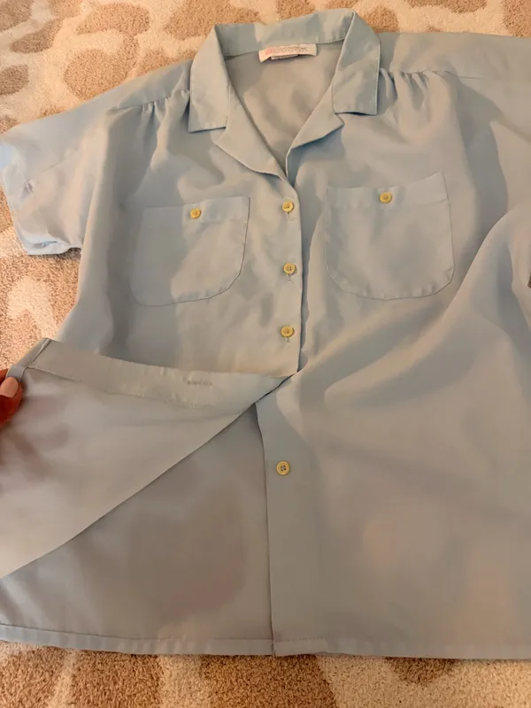 Who What Wear Lady blue button up blouse - Image 2