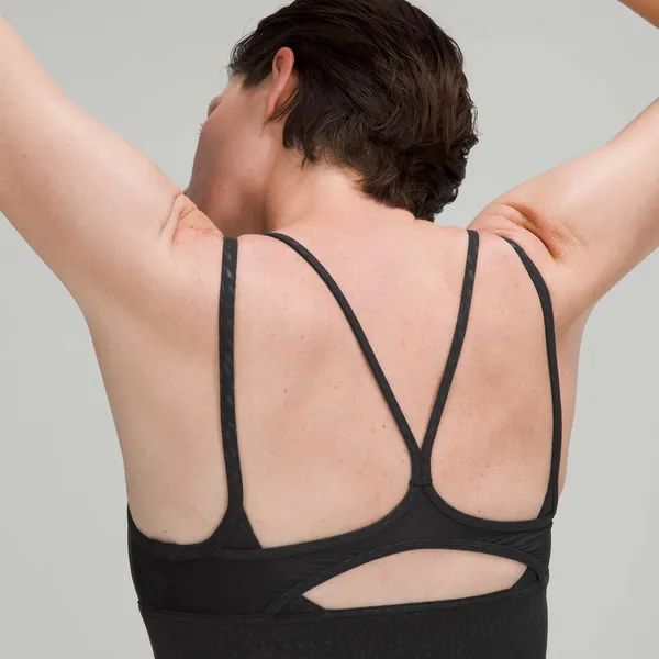Lululemon Nulu and Mesh Yoga Bra*Light Support Jewel Emboss Black / Black 6 - Image 3