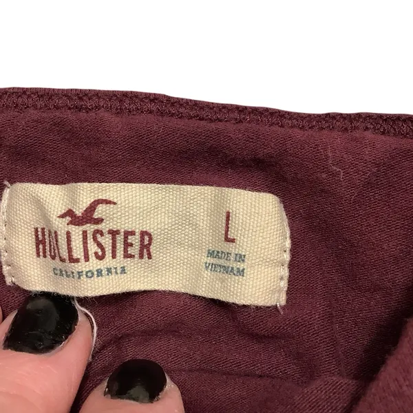 Hollister Lace-Up Maroon Fully lined Camisole - Image 8