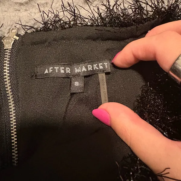 After Market Black Sparkle Mini Skirt Size S - Image 4