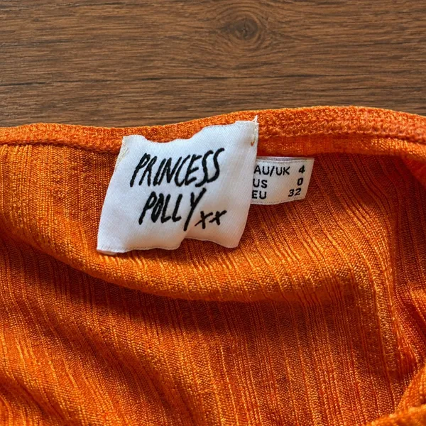 Princess Polly Orange Mani Twist-Front Tube Crop Top - Image 4