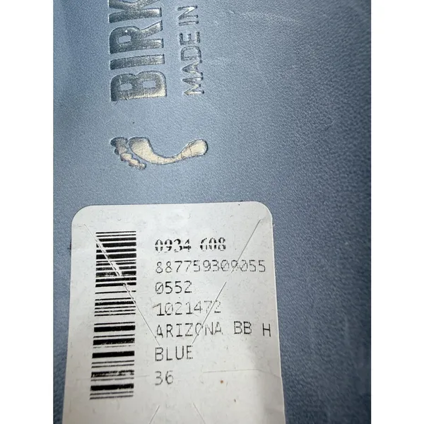 Birkenstock Arizona Baby Blue Patent Two Strap Sandals NWT EU 36 US 5 - Image 6