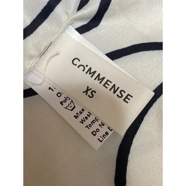 Commense Women's White Black Abstract Sleeveless Longline Cami Crop Top Size XS - Image 5