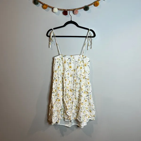 Le Lis white floral mini babydoll dress - Image 6