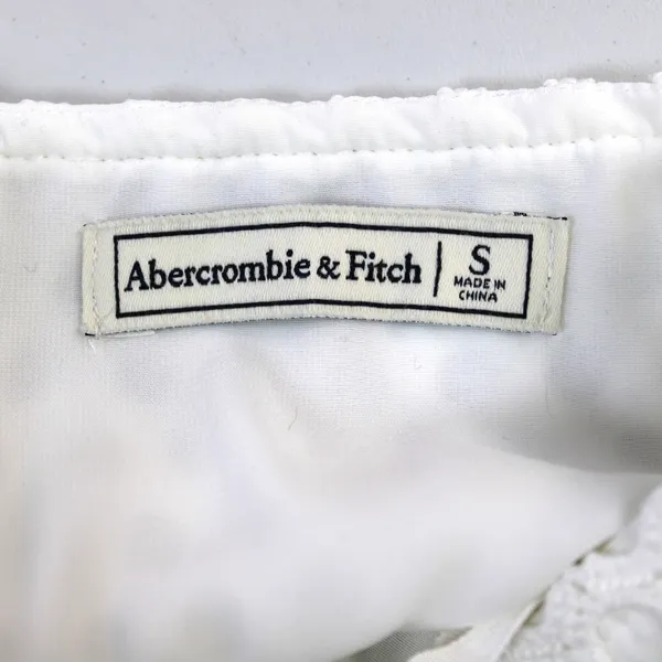 Abercrombie & Fitch Womens S Crochet Mini‎ Dress Sleeveless White Boho Whimsy - Image 15