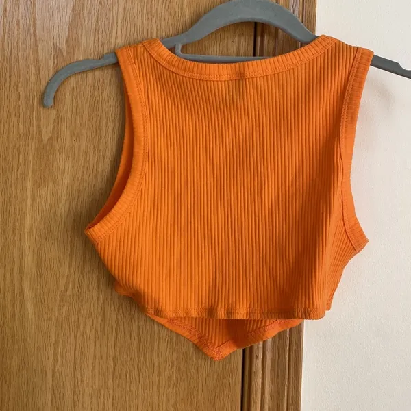 Orange crop top from shein. Cute and summer vibes. - Image 3