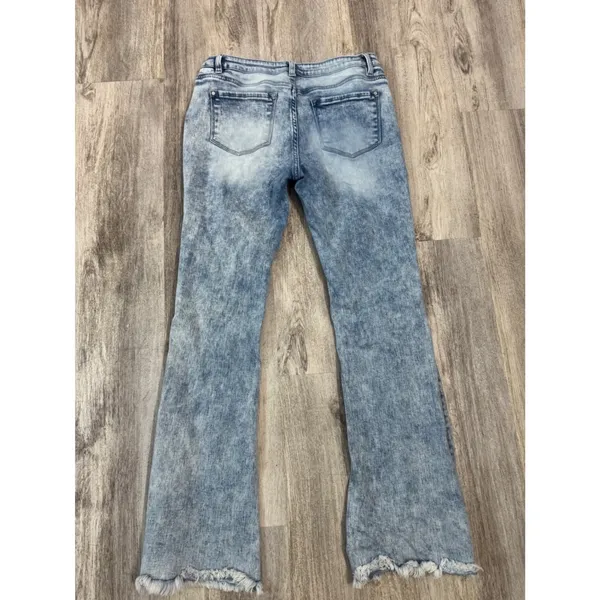 ALTAR'D STATE‎ Womens Jeans Size 13 Flare Acid Wash Distressed Frayed Hem - Image 2