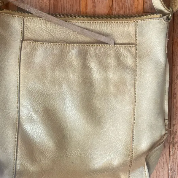 tan vintage cream lucky brand leather purse - Image 10