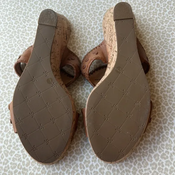 Jack Rogers Cork Wedge Leather Sandals size 8 - Image 5