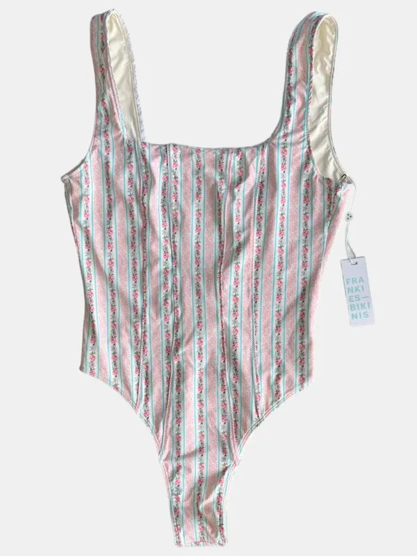 Frankies Bikinis - Etta Floral One Piece Swimsuit - French Holiday - Size XL NWT - Image 6