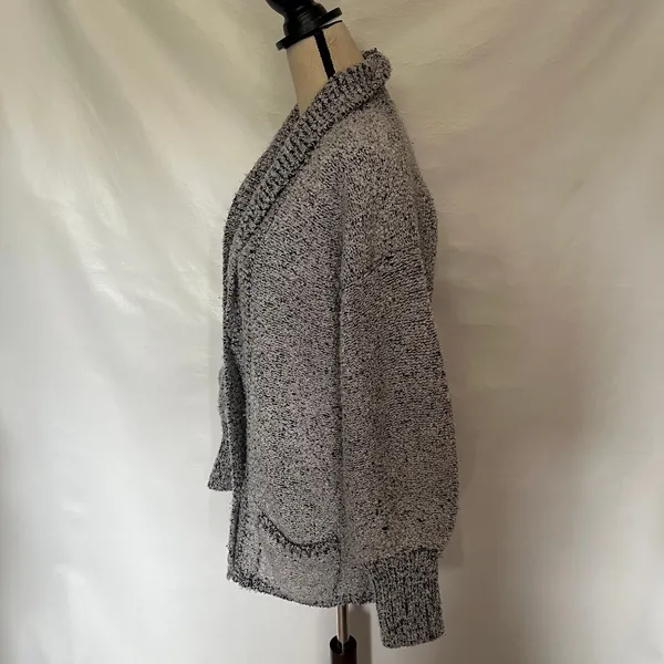 Vtg Y2K Side Effects Marled Cardigan Womens Sweater Sz M Chunky Knit Grandpa - Image 6