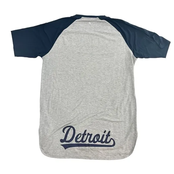 Detroit D Original Baseball Tee Size Large Gray - Image 6