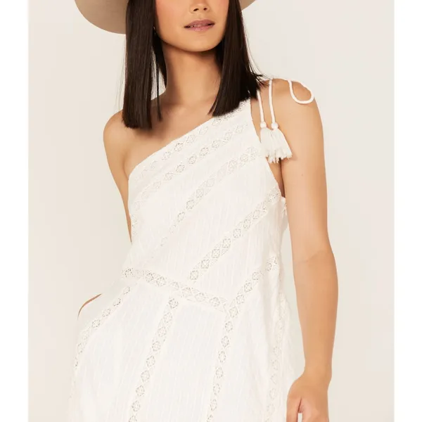 NWOT Free People White Bella One Shoulder Maxi Dress Boho - Size S‎ - Image 2