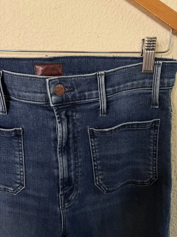 Mother Hustler Patch Pocket Ankle Fray in Out For The Evening Womens Size 28 - Image 4