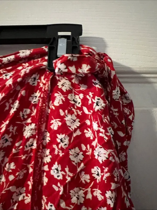 New Look Red and White Floral Midi Skirt - Image 2