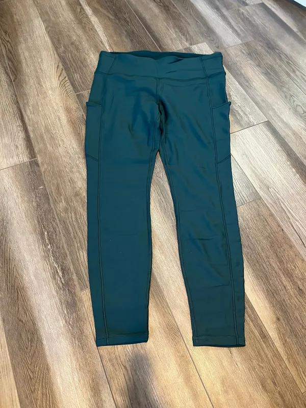 Lululemon Fast and Free High Rise Fleece Lined Leggings in Green Jasper - Image 3