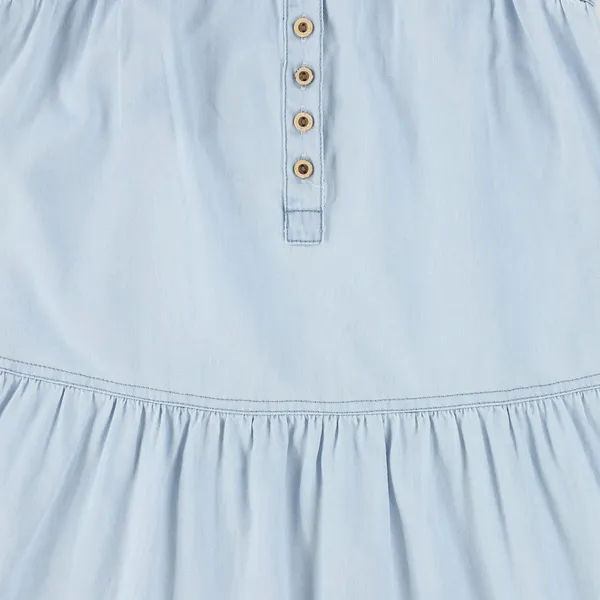 Bamboo DENIM BUTTON TIERED JUMPER Dress - Image 3