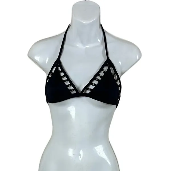 Victoria’s Secret Black Cut Out Bikini Top size S - Image 2