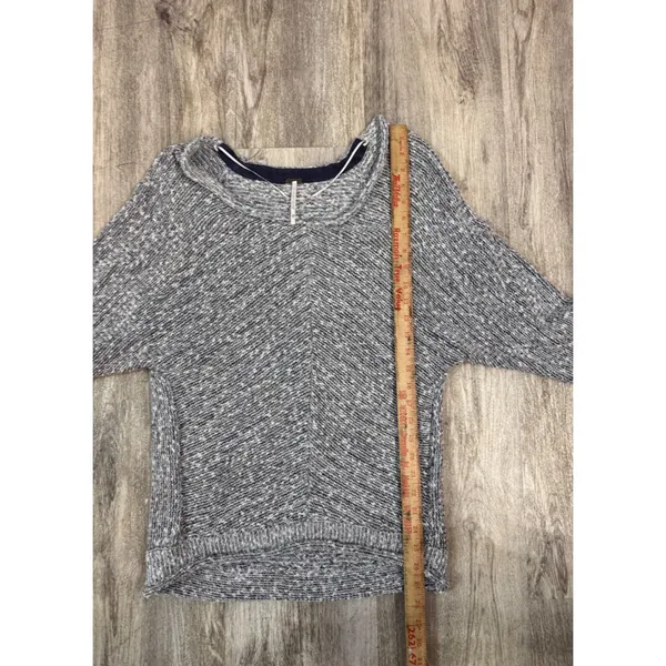 Free People Bright Lights grey marled knit sweater Size XS‎ - Image 7