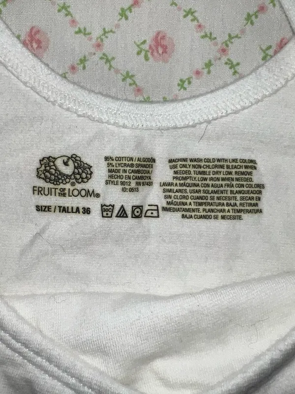 White bra by fruit of the loom. - Image 3