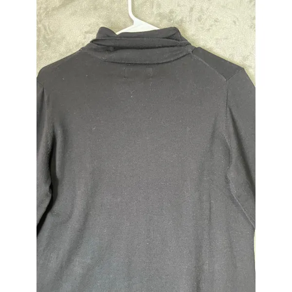 Icelandic Design Womens Large Black Turtleneck Long Sleeve Pullover Minimalist - Image 4