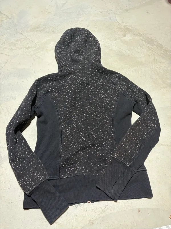 lululemon athletica Black Speckled scuba Hooded Zip Jacket 8 - Image 6