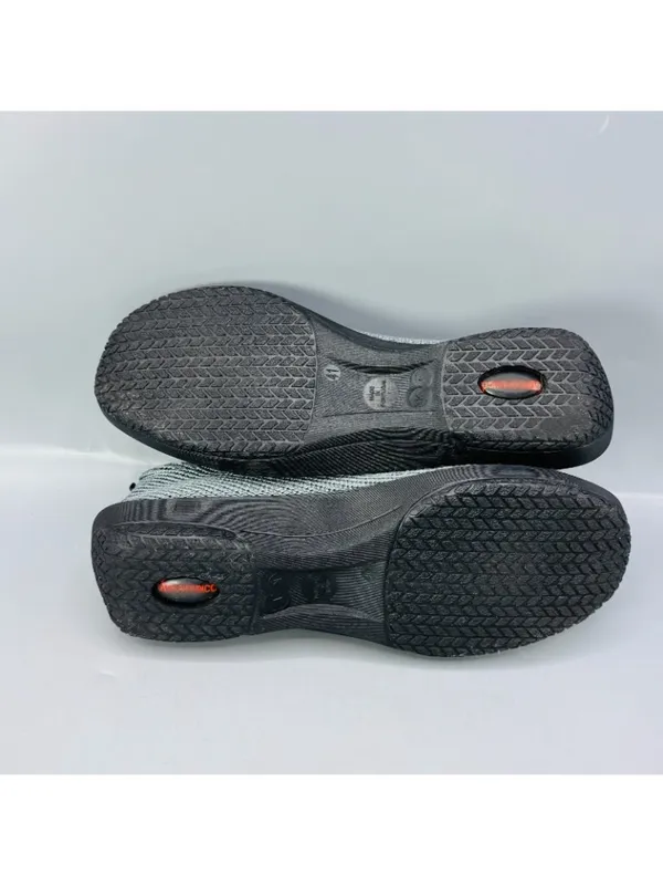 Arcopedico LS Comfort Shoes Womens 10 Gray Knitted Round Toe Casual Lace Up - Image 5