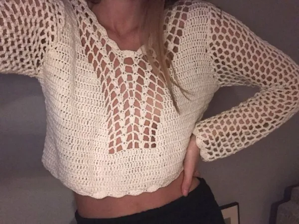 Windsor Crochet Crop Top/Cover Up - Image 3