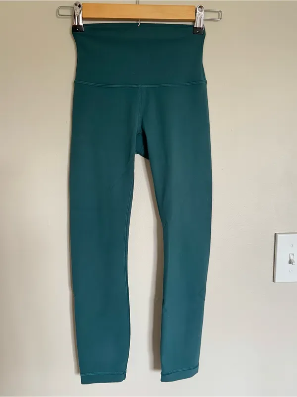 Lululemon Wunder Train High-Rise Crop 23” Green Jasper Turquoise Legging Size 2 - Image 3