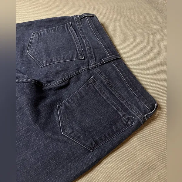 NYDJ Not Your Daughter's Jeans Dark Wash Raw Fray Hem Flare Jeans petite Sz 10P - Image 12