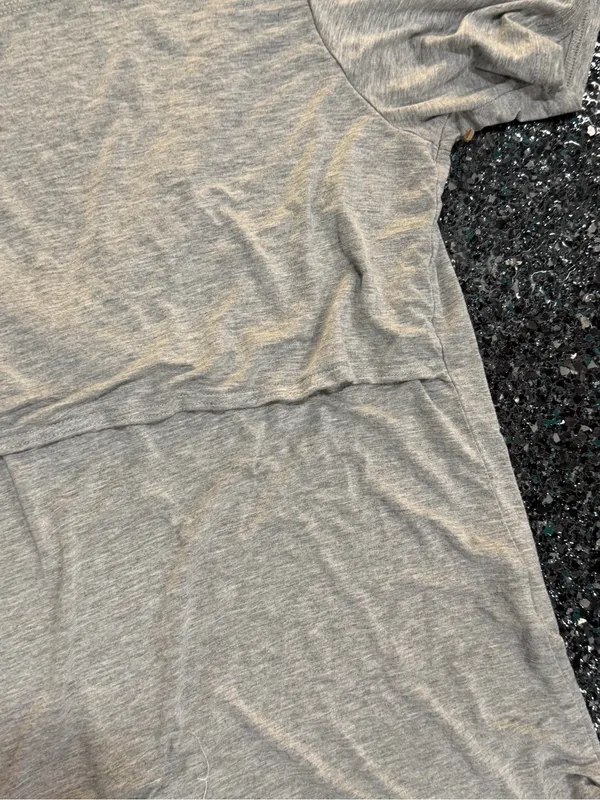 Small Show Women's Short Sleeve Grey Cotton Nursing T-Shirt Medium - Image 2