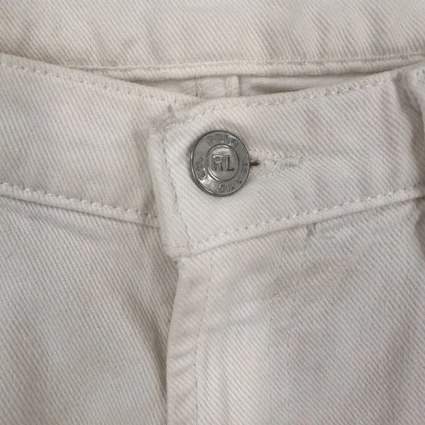 Polo Ralph Lauren Women's Mid-Rise Cropped Kelly Jean Off White Size 8 wide leg - Image 6