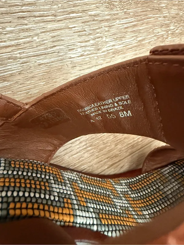 Tory Burch Florian Aztec Block Heel Sandal Size 8 - Image 7