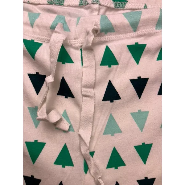 Primary Pajama Pants Womens Large White Green‎ Tree Print Organic Cotton - Image 3