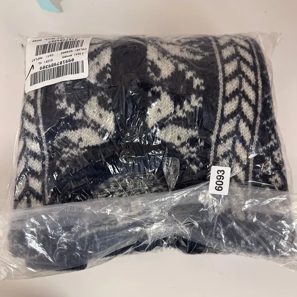 NEW Madewell Fair Isle Cardigan Jacket in Wool Navy Ivory Pattern Womens XL - Image 16