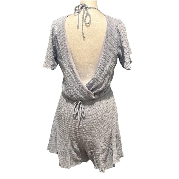Altar'd State Ice Blue Romper Size Large - Image 4