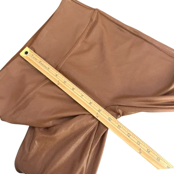 Shiny Metallic Leggings High Waist Tummy Control Pants Women‎ S Shiny Pull On - Image 10