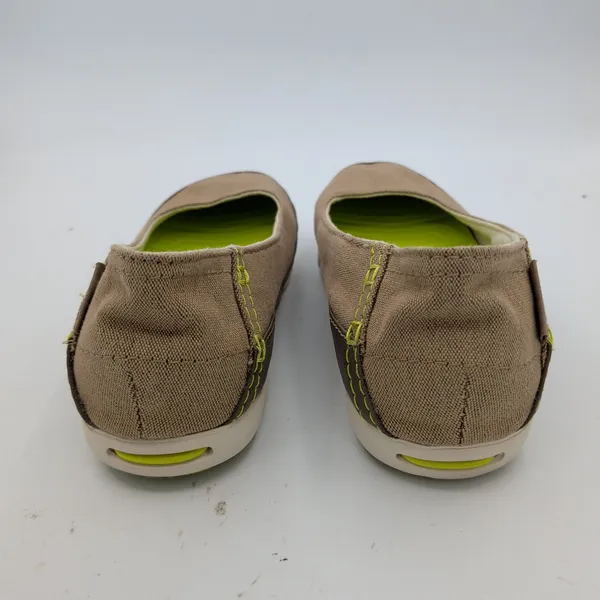 Crocs Stretch Sole Ballet Canvas Flats Khaki Tan‎ Womens 7 Comfort Walking Shoes - Image 5