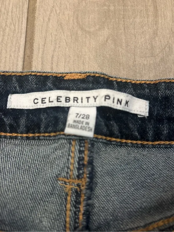 Celebrity Pink Dark Wash Denim Shorts - Image 4