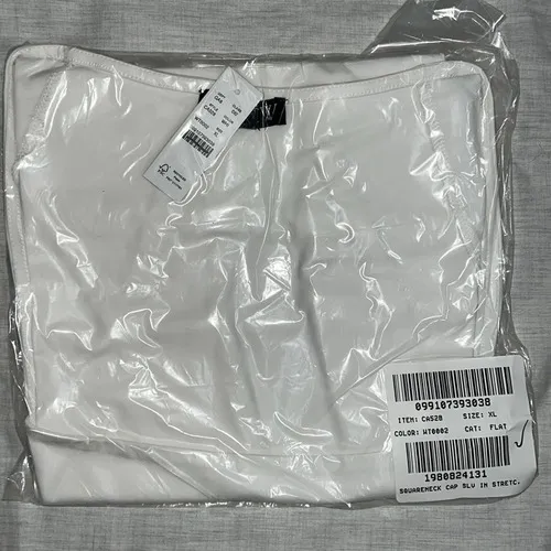 J. Crew‎ Squareneck cap-sleeve top in stretch cotton blend size XL - Image 5