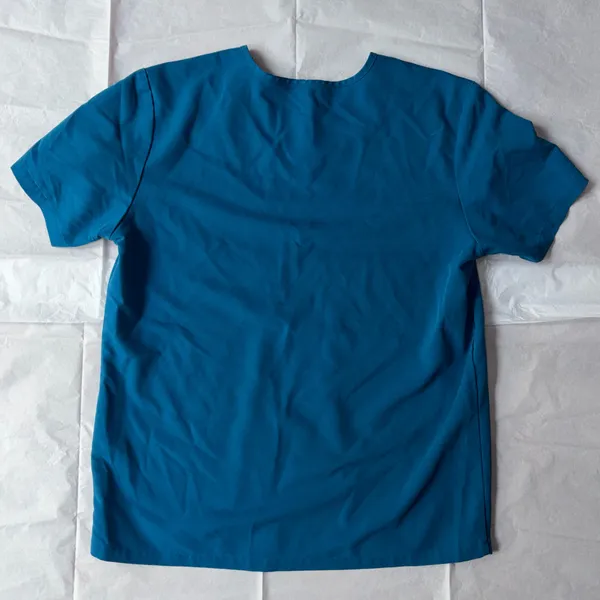 FIGS Blue V-Neck Scrub Top and Straight-Leg Pants Set - Image 3
