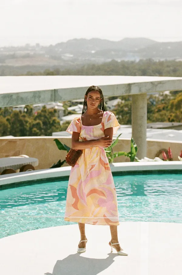 Sabo Skirt Summer Cut Out Midi Dress - Image 3
