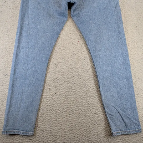 Levis Premium 501 S Skinny Jeans Light Wash High Rise Button Fly Blue Denim - Image 6
