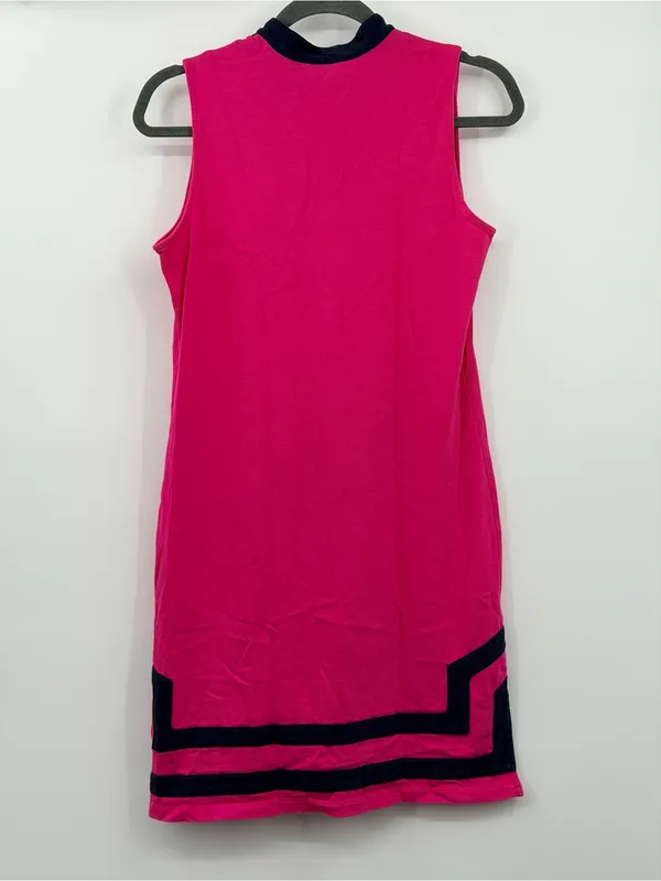 Tommy Bahama Pima Cotton Shift Dress S Pink Navy‎ Resort TW614540 - Image 3