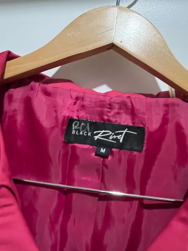 Black Rivet Pink Trench Coat - Image 3